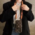 Luxury Monogram Crossbody Wallet iPhone Case